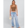 image:imageANRABESS Womens Crop Tank Tops Soft Breathable Ribbed Slim Fit Comfy for BasicCasualGoing OutampDaily WearBrown
