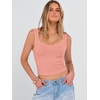 image:imageANRABESS Womens Crop Tank Tops Soft Breathable Ribbed Slim Fit Comfy for BasicCasualGoing OutampDaily WearCoral