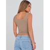 image:imageANRABESS Womens Crop Tank Tops Soft Breathable Ribbed Slim Fit Comfy for BasicCasualGoing OutampDaily WearDark Khaki