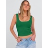 image:imageANRABESS Womens Crop Tank Tops Soft Breathable Ribbed Slim Fit Comfy for BasicCasualGoing OutampDaily WearGreen