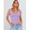 image:imageANRABESS Womens Crop Tank Tops Soft Breathable Ribbed Slim Fit Comfy for BasicCasualGoing OutampDaily WearLight Purple