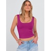 image:imageANRABESS Womens Crop Tank Tops Soft Breathable Ribbed Slim Fit Comfy for BasicCasualGoing OutampDaily WearPurple Red