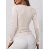 image:imageANRABESS Womens Long Sleeve Henley Tops Ribbed Knit Slim Fitted Trendy T Shirt Basic Tees Layer 2026 Fall Fashion OutfitsParchment