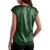 image:imageANRABESS Womens Satin Tops Cap Short Sleeve Crew Neck Shirts Dressy Business Casual Office Blouse Silky 2026 Summer OutfitsGreen