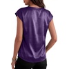 image:imageANRABESS Womens Satin Tops Cap Short Sleeve Crew Neck Shirts Dressy Business Casual Office Blouse Silky 2026 Summer OutfitsPurple