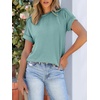 image:imageANRABESS Womens Short Sleeve Crewneck Shirts Ribbed Knit High Low Hem T Shirt 2026 Summer Spring Casual Tops Trendy ClothesLake Green