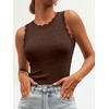 image:imageANRABESS Womens Summer Tank Tops Sweater Vest Wool Blend Lightweight Sleeveless Crew Neck Casual Travel Going Out ShirtsChocolate Brown
