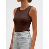image:imageANRABESS Womens Summer Tank Tops Sweater Vest Wool Blend Lightweight Sleeveless Crew Neck Casual Travel Going Out ShirtsChocolate Brown