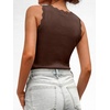 image:imageANRABESS Womens Summer Tank Tops Sweater Vest Wool Blend Lightweight Sleeveless Crew Neck Casual Travel Going Out ShirtsChocolate Brown