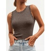 image:imageANRABESS Womens Summer Tank Tops Sweater Vest Wool Blend Lightweight Sleeveless Crew Neck Casual Travel Going Out ShirtsCoffee
