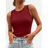 image:imageANRABESS Womens Summer Tank Tops Sweater Vest Wool Blend Lightweight Sleeveless Crew Neck Casual Travel Going Out ShirtsWine Red