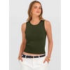 image:imageANRABESS Womens Tank TopsWool Blend Soft Summer Cropped SweatersFitted Sleeveless Business Casual Shirts for Travel WorkArmy Green