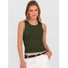 image:imageANRABESS Womens Tank TopsWool Blend Soft Summer Cropped SweatersFitted Sleeveless Business Casual Shirts for Travel WorkArmy Green