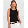 image:imageANRABESS Womens Tank TopsWool Blend Soft Summer Cropped SweatersFitted Sleeveless Business Casual Shirts for Travel WorkBlack