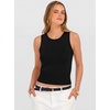 image:imageANRABESS Womens Tank TopsWool Blend Soft Summer Cropped SweatersFitted Sleeveless Business Casual Shirts for Travel WorkBlack