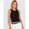 image:imageANRABESS Womens Tank TopsWool Blend Soft Summer Cropped SweatersFitted Sleeveless Business Casual Shirts for Travel WorkBlack