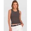 image:imageANRABESS Womens Tank TopsWool Blend Soft Summer Cropped SweatersFitted Sleeveless Business Casual Shirts for Travel WorkCoffee