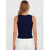 image:imageANRABESS Womens Tank TopsWool Blend Soft Summer Cropped SweatersFitted Sleeveless Business Casual Shirts for Travel WorkNavy Blue