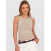 image:imageANRABESS Womens Tank TopsWool Blend Soft Summer Cropped SweatersFitted Sleeveless Business Casual Shirts for Travel WorkParchment