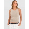 image:imageANRABESS Womens Tank TopsWool Blend Soft Summer Cropped SweatersFitted Sleeveless Business Casual Shirts for Travel WorkParchment