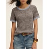 image:imageANRABESS Womens Tops Summer Short Sleeve Shirts Dressy Casual Color Block Work Blouse 2026 Spring Trendy Lightweight SweaterCoffee