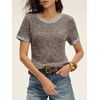 image:imageANRABESS Womens Tops Summer Short Sleeve Shirts Dressy Casual Color Block Work Blouse 2026 Spring Trendy Lightweight SweaterCoffee