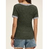 image:imageANRABESS Womens Tops Summer Short Sleeve Shirts Dressy Casual Color Block Work Blouse 2026 Spring Trendy Lightweight SweaterDeep Green