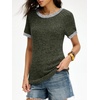 image:imageANRABESS Womens Tops Summer Short Sleeve Shirts Dressy Casual Color Block Work Blouse 2026 Spring Trendy Lightweight SweaterDeep Green