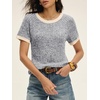 image:imageANRABESS Womens Tops Summer Short Sleeve Shirts Dressy Casual Color Block Work Blouse 2026 Spring Trendy Lightweight SweaterGrey