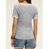 image:imageANRABESS Womens Tops Summer Short Sleeve Shirts Dressy Casual Color Block Work Blouse 2026 Spring Trendy Lightweight SweaterGrey