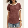 image:imageANRABESS Womens Tops Summer Short Sleeve Shirts Dressy Casual Color Block Work Blouse 2026 Spring Trendy Lightweight SweaterRust