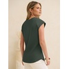 image:imageANRABESS Womens Waffle Knit Cap Sleeve T Shirts Summer Casual Tops Basic Tee Work Blouses 2026 Spring Vacation ClothesArmy Green