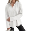image:imageANRABESS Waffle Knit Hoodies for Women Comfy Drawstring Loose Fit Long Sleeve Sweatshirt Tops for Casual Daily Wear WorkWhite