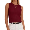 image:imageANRABESS Womens Tank TopsWool Blend Soft Summer Cropped SweatersFitted Sleeveless Business Casual Shirts for Travel WorkWine Red