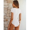 image:imageANRABESS Bodysuits for Women Short Sleeve Scoop Neck Tops 2026 Summer Slim Fit Ribbed Knit Sexy Basic Shirt Fashion OutfitsWhite