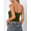 image:imageANRABESS Tube Tops for Women Bandeau Strapless Cropped Banded Hem 2026 Summer ClothesArmy Green