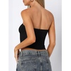image:imageANRABESS Tube Tops for Women Bandeau Strapless Cropped Banded Hem 2026 Summer ClothesBlack