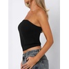 image:imageANRABESS Tube Tops for Women Bandeau Strapless Cropped Banded Hem 2026 Summer ClothesBlack