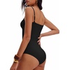 image:imageANRABESS Women Bodysuits Square Neck Spaghetti Straps Sleeveless Cami Top Summer Backless Ribbed Knit Basic Body SuitsBlack