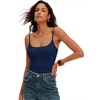 image:imageANRABESS Women Bodysuits Square Neck Spaghetti Straps Sleeveless Cami Top Summer Backless Ribbed Knit Basic Body SuitsNavy Blue
