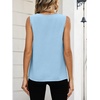 image:imageANRABESS Women Tank Tops Ruched Shoulder Dressy Blouse Business Casual Outfits Sleeveless V Neck Shirt Beach Vacation ClothesBright Blue