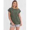image:imageANRABESS Womens Acid Washed TShirt Cap Sleeve Vintage Casual Crew Neck Tops Summer Basic Tee 2026 Fashion ClothingArmy Green