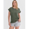 image:imageANRABESS Womens Acid Washed TShirt Cap Sleeve Vintage Casual Crew Neck Tops Summer Basic Tee 2026 Fashion ClothingArmy Green