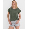 image:imageANRABESS Womens Acid Washed TShirt Cap Sleeve Vintage Casual Crew Neck Tops Summer Basic Tee 2026 Fashion ClothingArmy Green