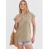 image:imageANRABESS Womens Acid Washed TShirt Cap Sleeve Vintage Casual Crew Neck Tops Summer Basic Tee 2026 Fashion ClothingBeige
