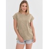 image:imageANRABESS Womens Acid Washed TShirt Cap Sleeve Vintage Casual Crew Neck Tops Summer Basic Tee 2026 Fashion ClothingBeige