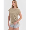 image:imageANRABESS Womens Acid Washed TShirt Cap Sleeve Vintage Casual Crew Neck Tops Summer Basic Tee 2026 Fashion ClothingBeige