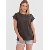 image:imageANRABESS Womens Acid Washed TShirt Cap Sleeve Vintage Casual Crew Neck Tops Summer Basic Tee 2026 Fashion ClothingDeep Brown