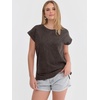 image:imageANRABESS Womens Acid Washed TShirt Cap Sleeve Vintage Casual Crew Neck Tops Summer Basic Tee 2026 Fashion ClothingDeep Brown