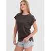 image:imageANRABESS Womens Acid Washed TShirt Cap Sleeve Vintage Casual Crew Neck Tops Summer Basic Tee 2026 Fashion ClothingDeep Brown